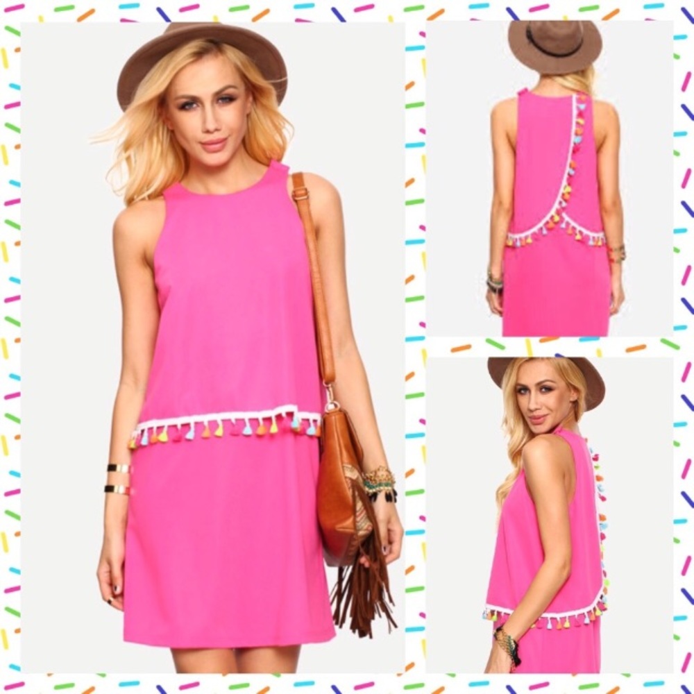 Pom Pom Tassel Dress